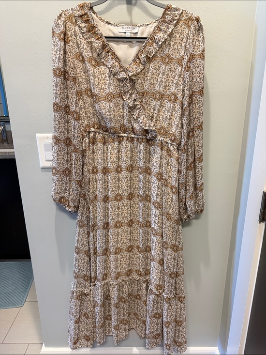 Hayden Los Angeles Dresses & Skirts - Hayden Brown Floral Tiered Maxi Dress